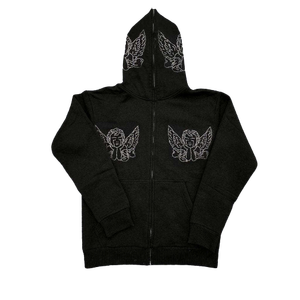 Custom <b>Men's</b> 100% Cotton for Puff Print <b>Hoodie</b> Zipper Heavyweight Full Face Winter Zip-up <b>Hoodie</b> With Custom Print High Quality - Product Image 6