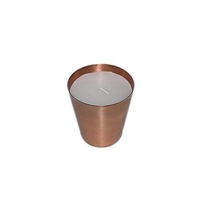 Récipient à bougies couleur argent en acier inoxydable avec couvercle Ensemble de quatre conteneurs à bougies de forme ronde à bon prix - Product Image 4