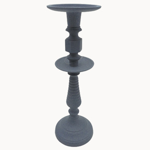 Bougeoir en aluminium de haute qualité feuille d'or gris décoration de mariage de noël bougeoir Volume artisanat - Product Image 3