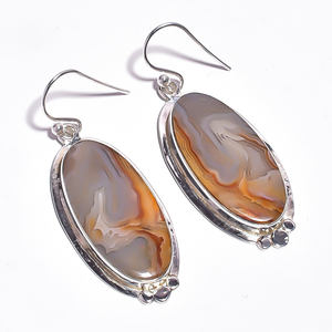 Pendiente de Plata de Ley 925 de piedra lunar arcoíris genuino perfecto, proveedor único de joyería de piedras preciosas de plata, joyería de plata hecha a mano - Product Image 2