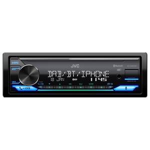 Autoradio JVC KD-X482DBT 1 DIN DAB+ avec Bluetooth Alexa USB AUX sans lecteur CD 4x50W couleur noire - Product Image 1