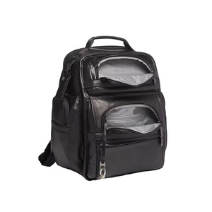 Vente en gros sac à dos de luxe unisexe en cuir véritable de grande capacité pour ordinateur portable doublure en toile lambrissée élégante fermeture à glissière confortable - Product Image 2