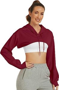 55% Cotton 45% Spandex Drop Shoulder Style Oversized <b>Cropped</b> Fit Willow Women Classic Capital Full Zip Cotton Korean Crop Hoodie - Product Image 3