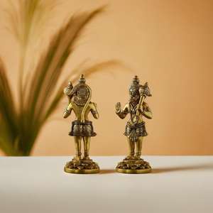 รูปปั้นรูป hanuman mahabali ทองเหลืองสำหรับงานแต่งงานและเทศกาลดิวาลี - Product Image 1