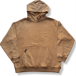 Sudadera con capucha de lana de alta calidad para hombres OEM ropa de calle personalizable lavado ácido Vintage algodón francés Terry para invierno - Product Image 3