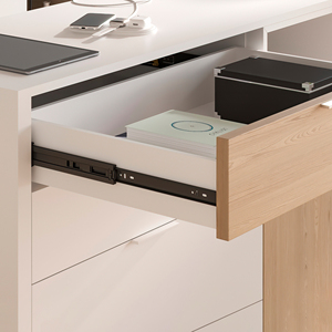 Set di 5 guide per cassetti con estensione completa nera 45mm di altezza 600mm di profondità - Product Image 4