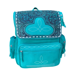 Mochila de Cuero de Gamuza Estilo Occidental Hecha a Mano con Estampado Animal Bohemio para Viajes en Todas las Estaciones Hecha en India - Product Image 1