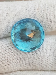 Topacio Azul Suizo 100% Natural, Gema Suelta Transparente, Grado AA, Piedra de Nacimiento de Diciembre, Corte Flor Limpio, Facetado en Aro - Product Image 5