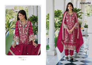 Salwar Kameez ผ้าโปร่งนุ่มดีไซเนอร์ด้วยการปักเพชรผสมผสานที่ลงตัวระหว่างความสง่างามความหรูหราและความสง่างามสำหรับโอกาสพิเศษ