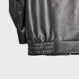 Giacche <span class=keywords><strong>Oversize</strong></span> in Ecopelle per <span class=keywords><strong>Donna</strong></span>, Stile Motociclista, Tinta Unita, Chiusura con Cerniera, Outfit alla Moda per Autunno/Inverno - Product Image 5