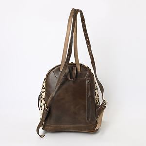 Sac à dos en cuir de vachette à poils, fait main, style western, unisexe, pour voyage - Product Image 4