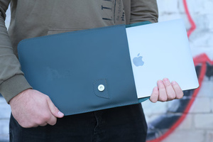 Handmade Genuine <b>Leather</b> Sleeve Slim Laptop Bag for Laptop Mac Book Personalized Vintage <b>Leather</b> <b>Documents</b> Holder Case <b>Folder</b> - Product Image 3