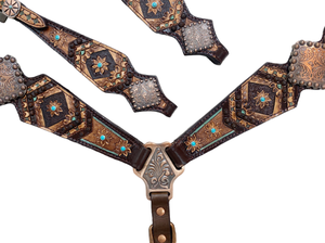 Genuino 100% cuero de vaca argentino Vintage Smart Custom Logo Cowhide Horse Riding Headstall Set para entusiastas ecuestres - Product Image 3