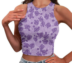 เสื้อกล้ามพิมพ์ลายพัฟฟ์สำหรับผู้หญิงจากโรงงานโดยตรง รับผลิตแบรนด์ของคุณเอง ขายส่งจำนวนมาก ส่งออก ผ้าโพลีเอสเตอร์ 100% คุณภาพพรีเมียม - Product Image 3