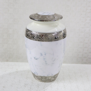 High Quality Textured Enamelled Classic Aluminium Adult Engraved Modern Antique Cremation Urn Funeral Supplies <b>Memorial</b> Burial - Product Image 6