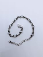 Bracelet gothique en acier inoxydable, bracelet chaîne punk avec pierre cœur rouge, design ailes de chauve-souris, bijoux de mode pour hommes et femmes, style sombre