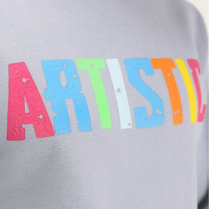 Sweat-shirt thermique pour homme en coton épais à col ras du cou et épaules tombantes, avec logo personnalisé, motif uni, en tissu polaire, couleurs variées - Product Image 5