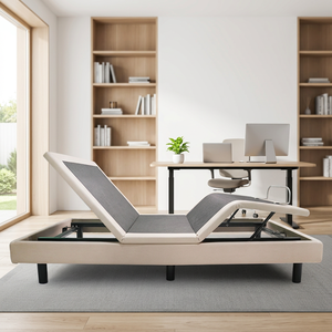 Modern Adjustable Electric Reclining <b>Bed</b> With Massage Function Wireless Remote 750lbs Capacity - Product Image 3