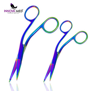 Tijeras para vendajes con revestimiento de plasma de titanio multicolor arcoíris, tijeras para vendajes de acero inoxidable, sostenibles de INNOVAMED - Product Image 2