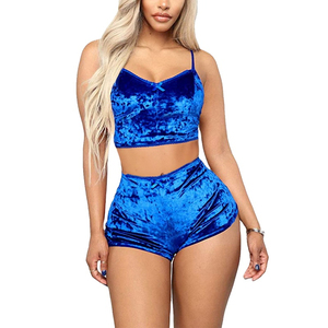 ชุดนอนผ้ากำมะหยี่คุณภาพสูงสำหรับผู้หญิง ชุดนอนเซ็กซี่น่ารัก ชุดนอนสองชิ้น ชุดนอนลำลอง ปี 2026 - Product Image 2