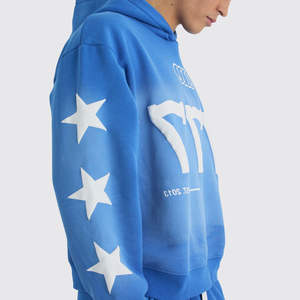 Survêtement surdimensionné de qualité supérieure 2026 personnalisé avec broderie appliquée vieillie, impression en relief, coton, lavage à l'acide, streetwear pour hommes - Product Image 3