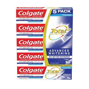 Venta al por mayor de pasta de dientes blanqueadora avanzada Colgate Total SF, 6,4 onzas (paquete de 5) también a granel - Product Image 2
