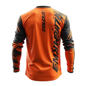 Jersey de Carreras de Motocross de Manga Larga Unisex, Cómodo y Personalizado, Transpirable, 100% Poliéster, Impresión Digital, Ropa de Automovilismo - Product Image 6
