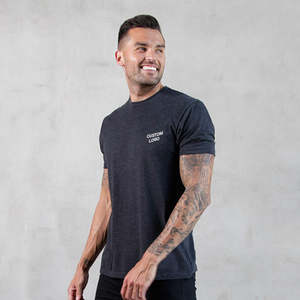 Haga su propia marca 100% algodón personalizado hombres cuello redondo Camiseta deportiva impresión grupo gráfico camisetas blanco negro empresa camiseta - Product Image 4