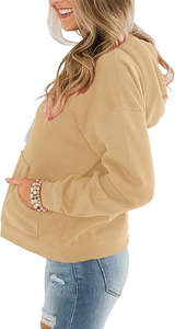 Sudaderas con Capucha de Moda para Mujer, Sudadera Corta Oversize, Sudadera de Algodón, Sudaderas con Capucha Personalizadas con Logotipo, Sudaderas con Capucha al por Mayor para Mujer - Product Image 2