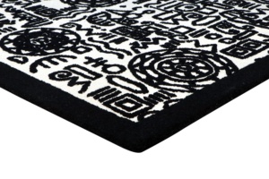Tapis moderne en laine touffetée à la main de 5x8 pieds, couleur unie, tapis de designer réversibles adaptés aux animaux de compagnie pour la chambre des adolescents - Product Image 6