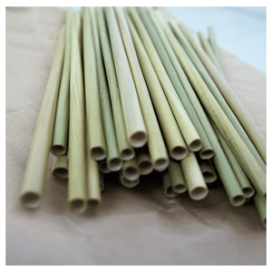 หลอดหญ้าธรรมชาติ หลอดหญ้าแห้งนำกลับมาใช้ใหม่ได้ สำหรับเครื่องดื่มในบ้าน ครัว และร้านกาแฟแบบซื้อกลับบ้าน ผลิตในเวียดนาม - Product Image 1