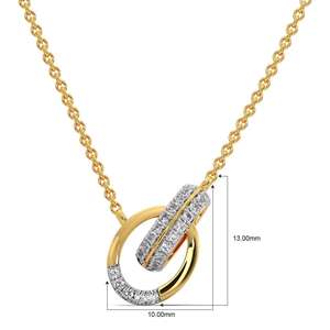 Collar con colgante de diamante ovalado agradable - Product Image 3