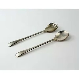 Ensemble de couverts avec manche jaune, ensembles de serveurs à salade en acier inoxydable - Product Image 4