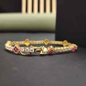 <b>Charm</b> Round Cut Lab Grown Diamond 10CT Women's Fashionable <b>Bracelet</b> 14K Solid Gold White Gold IGI Certified for Every Occasion - Product Image 5