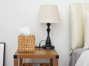 Boîte à mouchoirs en jacinthe d'eau tissée à la main, design élégant et confortable, décoration vintage respectueuse de l'environnement - Product Image 2