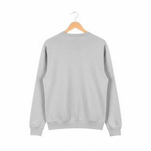 Sweat-shirt en polaire unisexe à col rond imprimé sur mesure, hiver, ODM, gris, impression de marque, broderie, étiquette privée - Product Image 2