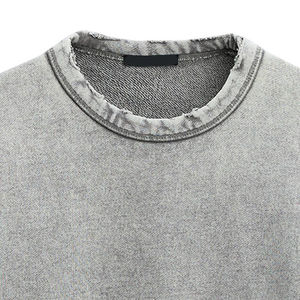 เสื้อสเวตเตอร์เปิดไหล่สำหรับผู้ชายและผู้หญิงเสื้อสเวตเชิ้ตผ้าคอตตอนผ้าเทอร์รีเปล่าลำลองโอเวอร์ไซส์ - Product Image 6