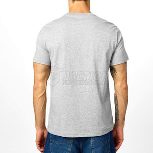 Camiseta de algodón 100% de Color sólido para hombre, ropa cómoda de talla grande holgada para hombre, ropa informal, Camiseta estampada de bajo precio - Product Image 3