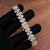 Chaîne cubaine en alliage plaqué argent pur 92,5 % pour homme, sertie de moissanite, certifiée IGI, bijoux de luxe hip-hop pour la mode urbaine