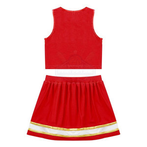 Ensembles d'uniformes de cheerleading pour femmes, de haute qualité, 100% polyester, séchage rapide, respirants, confortables, légers, couleur unie - Product Image 4