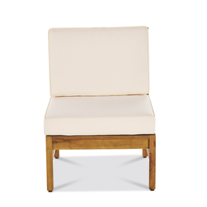 Modern Teak Wood <b>Outdoor</b> Sectional <b>Sofa</b> Set Patio Corner Couch with Cushion Garden Furniture Poolside Lounge Set - Product Image 3