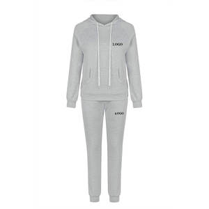 Customized Women's Winter 2-Piece Fleece Outfits Printed <b>Crop</b> Hooded Pullover Sweatshirt Straight <b>Jogger</b> Sweatpants Tracksuits - Product Image 3