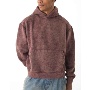 Mejor Sudadera con Capucha para Hombre, 100% Algodón de Alto Gramaje, con Efecto Desgastado y Lavado Ácido, Color Liso, Estilo Vintage, para Invierno, Ecológica, Impermeable, con Pedrería Completa - Product Image 2