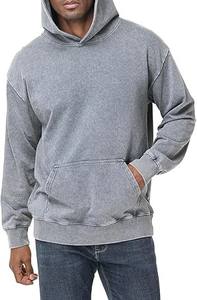 Sudadera con capucha Acid Wash Look para hombre Fleece Streetwear Pullover Cotton Fleece Oversized Warm Style - Product Image 5