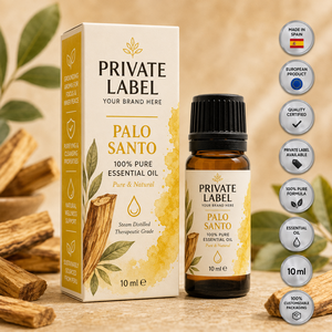 Huile essentielle de Palo Santo 100% pure, marque privée, 10 ml, OEM |   Huile Essentielle Naturelle pour Soins de la Peau et des Cheveux |   Espagne UE - Product Image 1