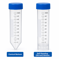 Tube de Centrifugation Conique Stérile de Haute Qualité 50 ml en Polypropylène Gradué avec Bouchon à Vis Anti-fuite pour Laboratoire Scientifique et Usage Médical