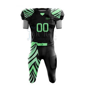 Uniforme de Fútbol Americano Personalizado de Último Diseño del Fabricante, Manga Corta, Transpirable, Talla Grande, 100% Original - Product Image 1