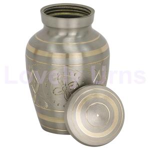 Classique Métal Platine Élégance Petite Mini Urnes Souvenirs En Laiton Boîte En Velours Gratuite - Product Image 2