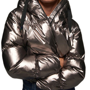 Meilleure vente Blouson matelassé brillant à bulles pour hommes Veste d'hiver chaude avec capuche de protection contre le froid style OEM - Product Image 6