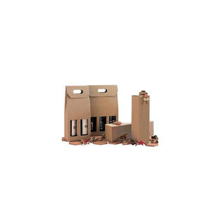 Caja de cartón marrón suave de 25 piezas para 3 botellas 250/500ml juegos de servicio de aceite 170x55H305mm - Product Image 2